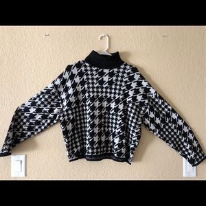 H&M Tartan Sweater Black & White